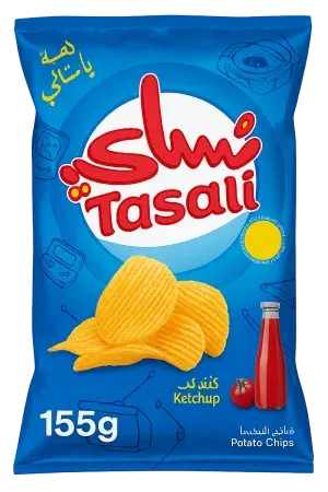 بطاط تسالي بنكهة الكاتشب 155 جرام